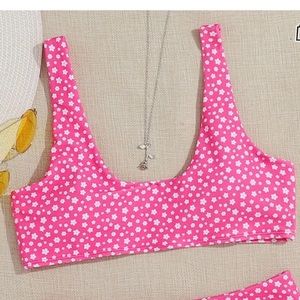 Pink daisy bikini
